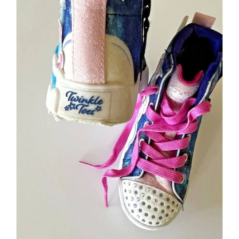 Skechers Twinkle Magic Hot Pink Kids Preschool Unicorn Casual Shoe SZ11.5 Flaws